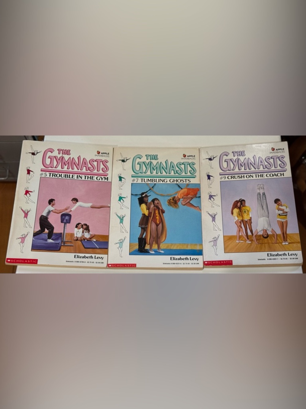 Lot of 3 Vintage books from The Gymnasts series chapter books #5, 7, 9